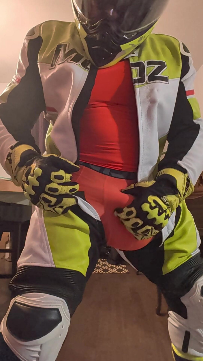 Bruiserwood: In Leather Motogp Suit After Gym