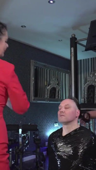 Face slapping and spitting slave