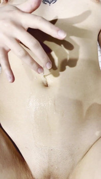 Lízání Nákladu Z Mého Břicha Tlačítko: Dirty Talk & Spoon Krmení (pov)
