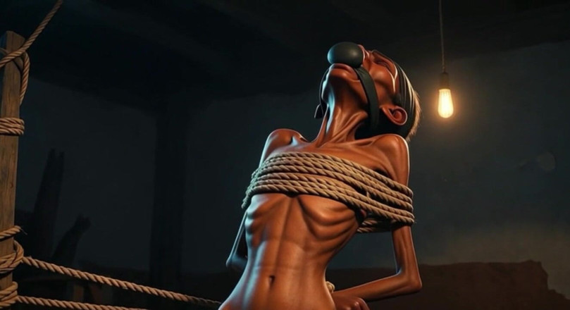 YOUR BEST FANTASY: Frail African Girl Bound - Desperate &amp; Craving Cock Deep Inside
