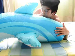 Inflating a dolphin