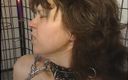 Lucky Cooch: Hairy brunette bound in chains