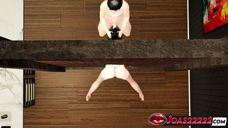 Joas22222: Mai sexy cu țâțe mari în ciorapi din nailon 3D Hentai - Frenulum Lick,...