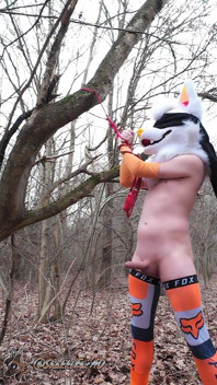 Bondaged Young Twink Piss in Forest
