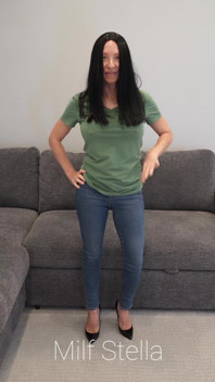 Jeans, Tee & Black Hair
