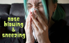 Fetpup: Nase blasen und niesen