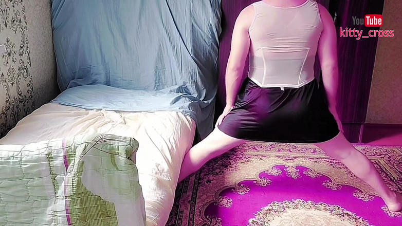 Kitty_Cross: Ladyboy Pussy Self Spanking Hot Cute Shemale Crossdresser