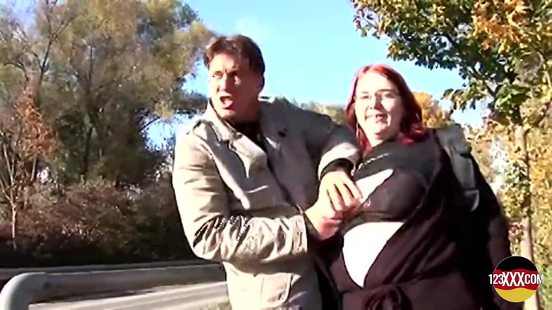 123XXX - Fucked Amateurs in Germany!: Chubby Redhead Takes a Hard Dick Outdoors
