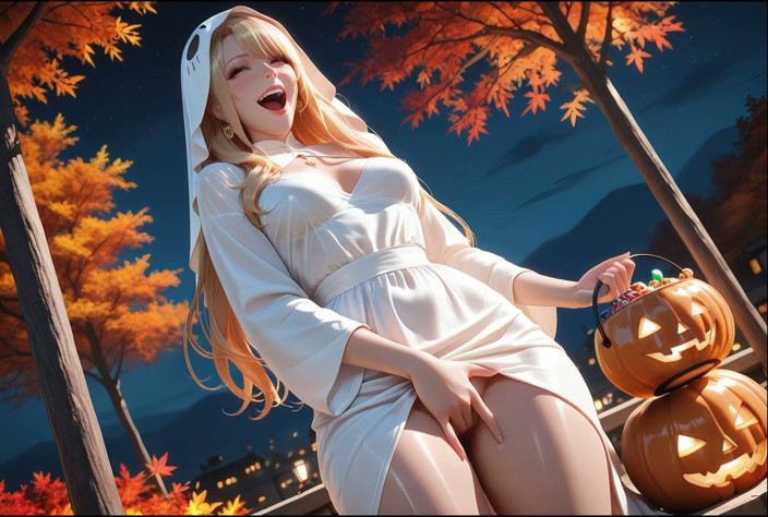 Hentoria: สาวเก็บขนมพร้อมคําว่า candy หรือ sex ในเวอร์ชัน AI ของฮาโลวีน