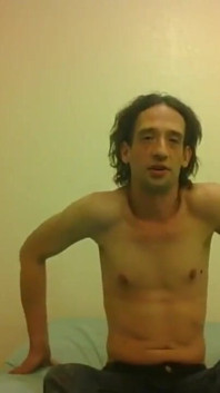 Topless Transgirl Trying to Rotate Arms 360