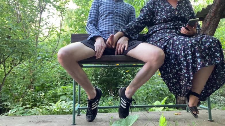 OurFetishLife: Gorgeous stepmom milf milks a big dick in the park...
