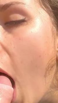 Teen Swallowing Cumshot Outdoor