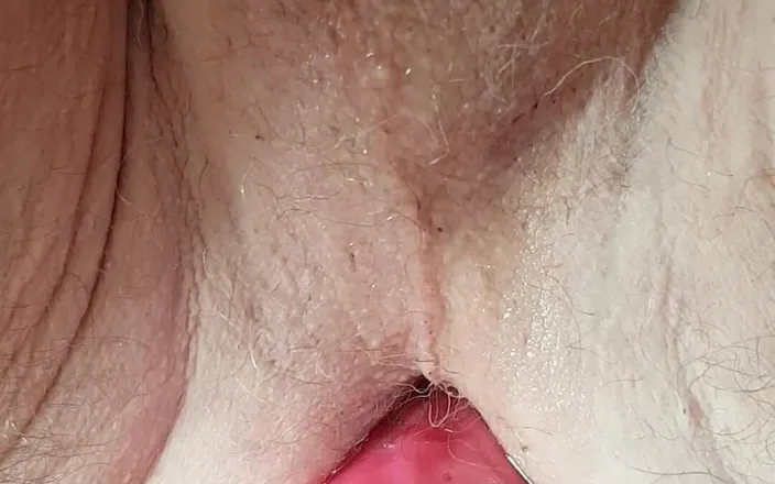 Uk Joolz: Cock and balls tied up, nice fat dildo in his...