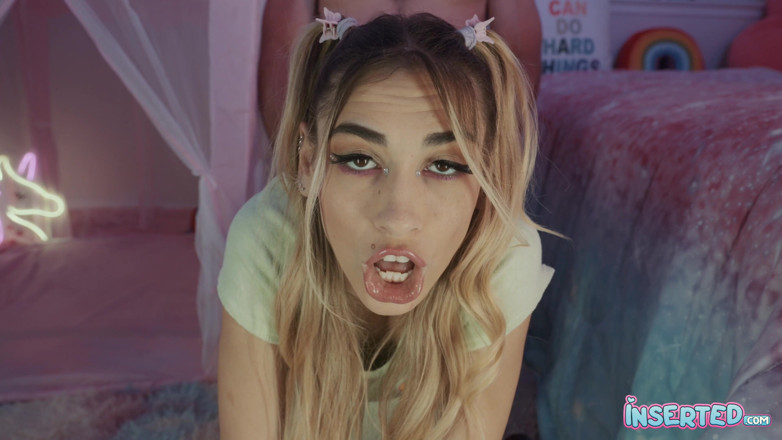 Inserted: INSERTED Delilah Day shows off her pink