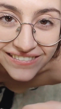 Teen Maid Toothbrush with Fresh Cum After Cum in Mouth