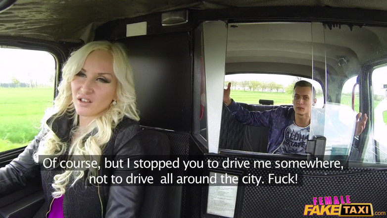 Female Fake Taxi: Female fake taxi - die vollbusige tschechische fahrerin bekommt einen großen...