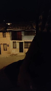 Jerking off in the stairs outside