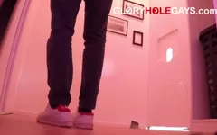 Horny Tourist Stops at the Gloryhole - Ends in a Massive Cum Explosion