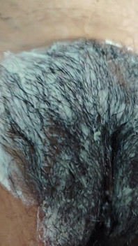 La figa dei capelli puliti di desi india