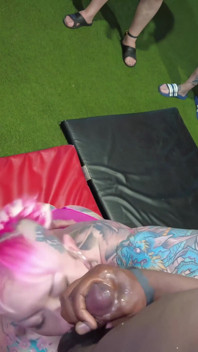 Thick Tattooed Sluts Adore Getting Every Drop of Cum in the Room