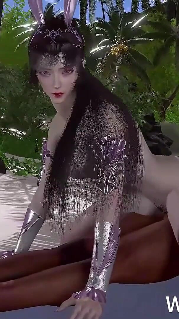 3D Sexy Cosplay Asian Model Cheating with Big Dick on the Beach (Why fuck so hard)