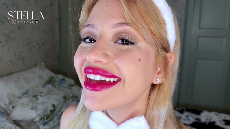 Stellafatale: Zeitlupe, lippe zittern, roter lippenstift, himbeeren