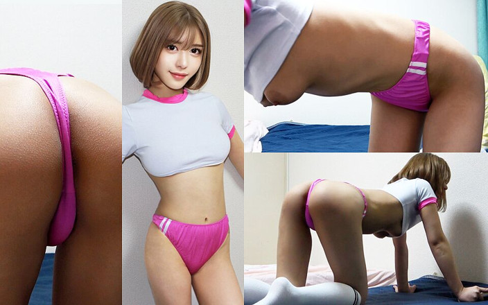 Gals apartment: Seorang gadis memakai seluar dalam T-back dan uniform gim pendek...