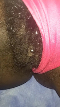 Flashing Rubbing My Tight Hairy Pussy Closeup