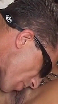 Chained Brunette MILF Swings Hard Taking Facial