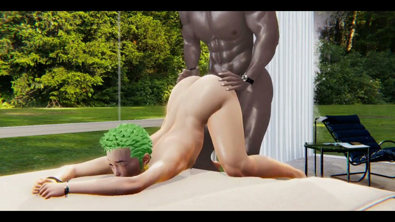 Yaoitube: One Piece Yaoi - Zoro Fucked Hard by a Black Men -...