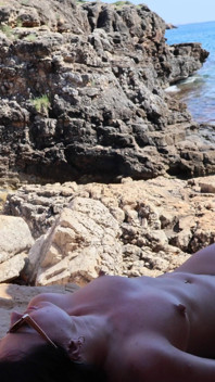 Naked on an Italian Beach - a Stranger Joins Nad Fucks Me