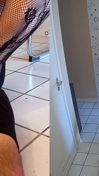 Worshiping the fishnets feet of a BBW