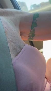 Bare Pussy While Driving