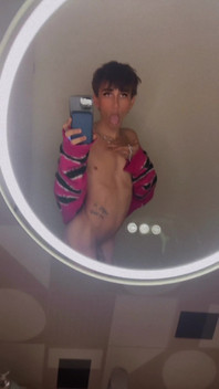 Femboy in Coffee Shop Public Bathroom