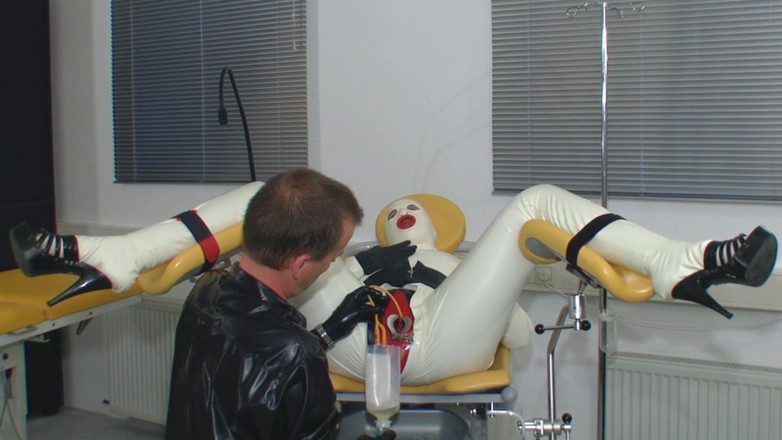 Rubber & Clinic Studio - 1ATOYS: Rubberslut on the gynchair part 1