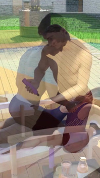 My Stepbrother's Wife #29 John's Bulge Pressed Against Jennifer's Butt Whille Applying Sunscreen