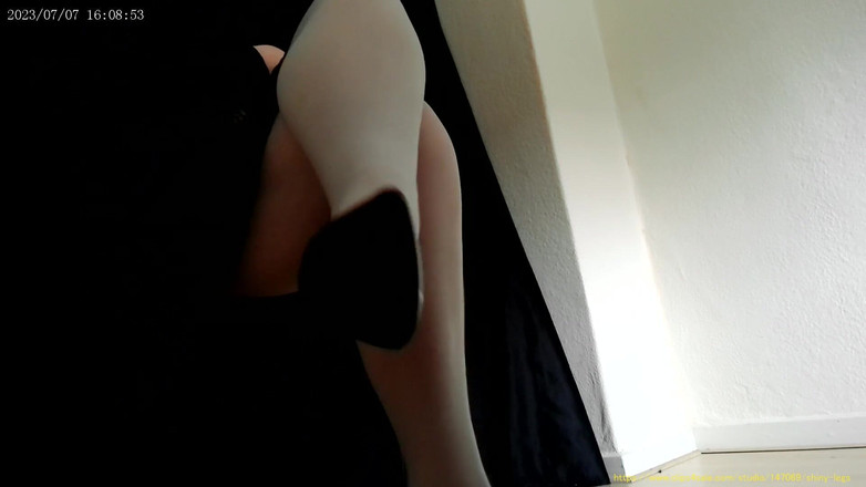 MisS Angel: Mijn sec tikt sexy zwarte hakken in panty 2