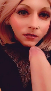 Sissy Slut Shoots Ropes of Cum in Her Own Face