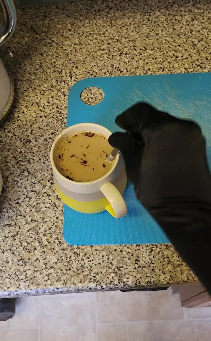 JessicaXD: Ateşli iç çamaşırlı sabah fincanı yapıyor