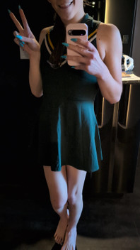 Cute Fem Has a Surprise Under Her Skirt