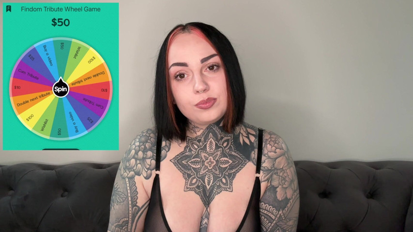 Findom Tribute Wheel Game (Miss Valentina)