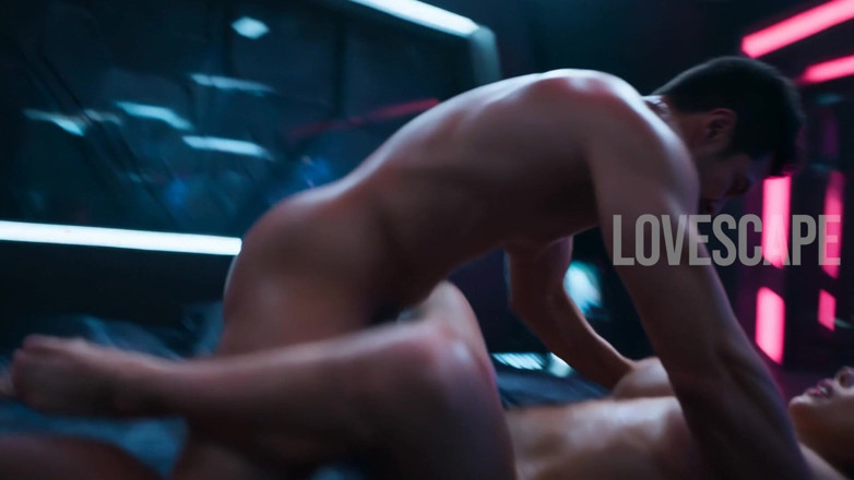 Lovescape: 네온룸에서 자지를 타는 핫한 아시아 소녀(ai Gen)