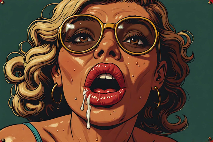AI Porn: Seni tegar bibir besar dibalut zakar