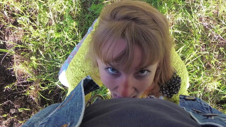 Sasha Bikeyeva: Risky outdoor sex pov. Stranger fucked a Russian slut Milf...