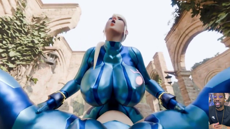 L6RD7BLU3 FUTA: Fat Transgender Cock Angela Cums Deep in Sue Storm, Samus...