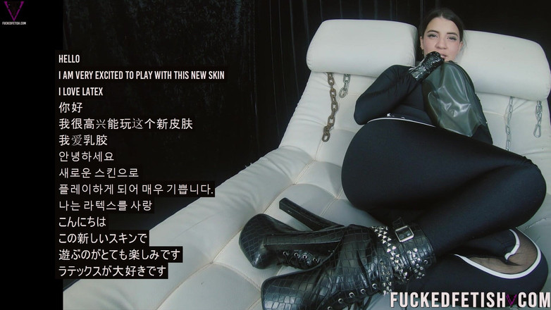 Fucked fetish: Freebreathplay , catsuit swin helmet - masturbasi tertutup