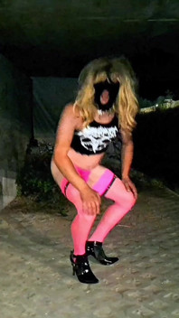 Pink Whore Cunt Walk Night Down Roadheel