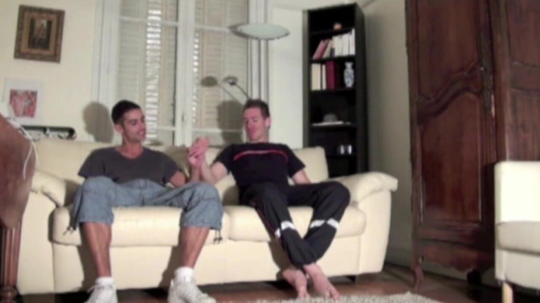 Crunch Boy: Fireman fuck a twink on the sofa