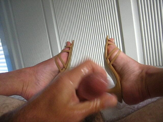 Feet Lover: Big Cock, Heels and Cum