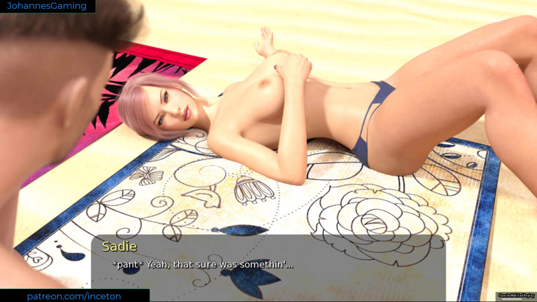 Johannes Gaming: Lato z Mią - Palcami Sadie na plaży - jebanie macocha